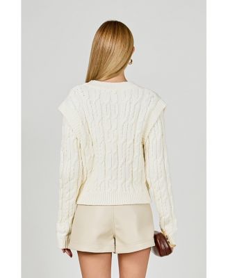 Women's Cable Knit Cardigan