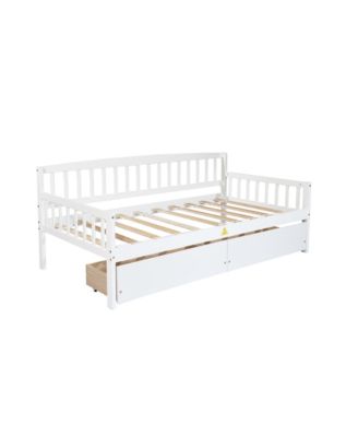 White Twin Daybed with Storage Drawers