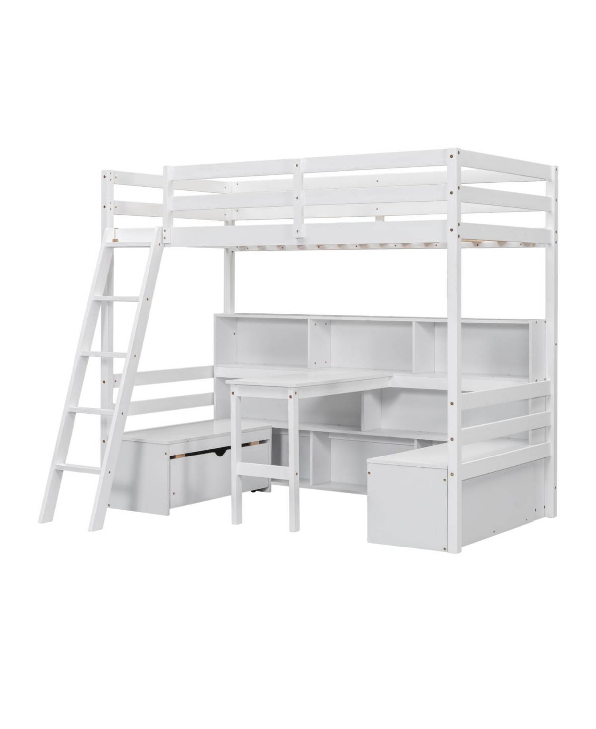 Streamdale Furniture Streamdale Twin Loft Bed with Storage and Desk