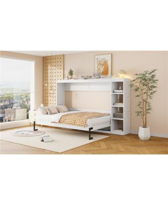 Full Size Murphy Bed with Bookshelf