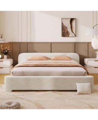 Boucle Upholstered Bed - Modern & Durable