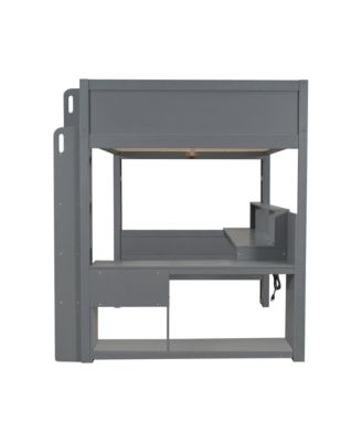 Gaming Loft Bed with Desk & Storage