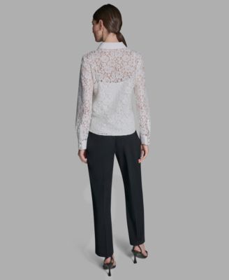Women's Long-Sleeve Lace Blouse