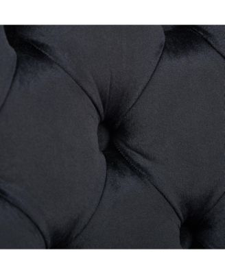  Modern Velvet Counter Height Barstools (Black, Set of 2