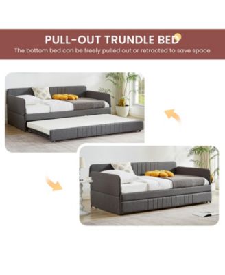 Daybed, sofa bed metal framed with trundle