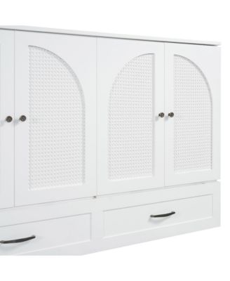 Queen Size Murphy Bed with Large Drawers