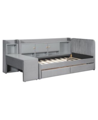 Upholstered Daybed with Drawers & Storage