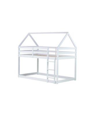 Twin Over Twin   Wood House Bunk Bed