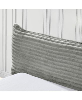 Upholstered Platform Bed Frame - Curved Headboard, No Box Spring-Grey