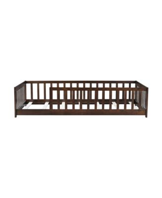 Twin Floor Bed with Fence