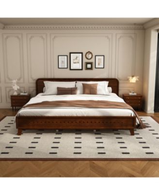 Pine Solid Wood King Bed