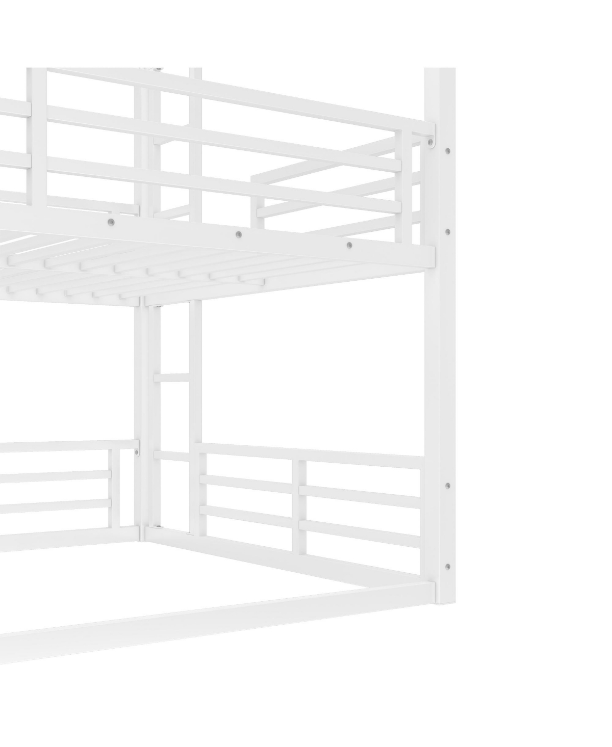 Streamdale Furniture Queen Triple Bunk Bed, Metal