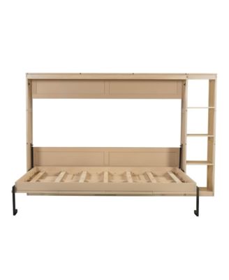 Full Size Murphy Bed with Bookshelf