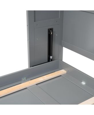 Queen Size Murphy Bed Wall Bed, Gray