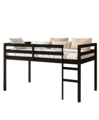  Solid Wood Twin Loft Bed with Ladder