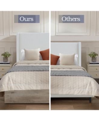 Shelton Queen Bed- Ivory Chenille, Wingback, Rustic Farmhouse