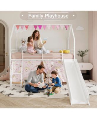 Superhero Bunk Bed with Slide- Kids' Playful Haven