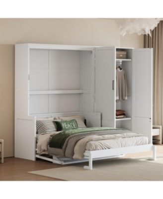 Queen Size Murphy Bed Wall Bed with Closet