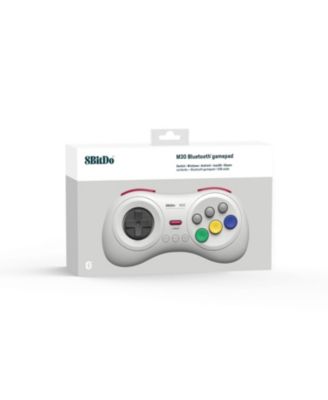 M30 Bluetooth Wireless Gamepad Controller for Sega Genesis Mini and Mega Drive Mini and Nintendo Switch - White