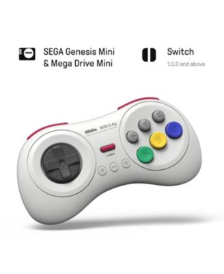 M30 2.4G Wireless Gamepad Controller for Sega Genesis Mini and Mega Drive Mini and Nintendo Switch - White