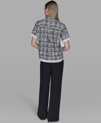 Women's Lace Detail Camp Shirt