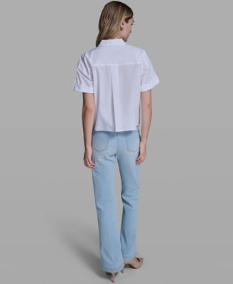 Women's Short-Sleeve Sewing Theme Top