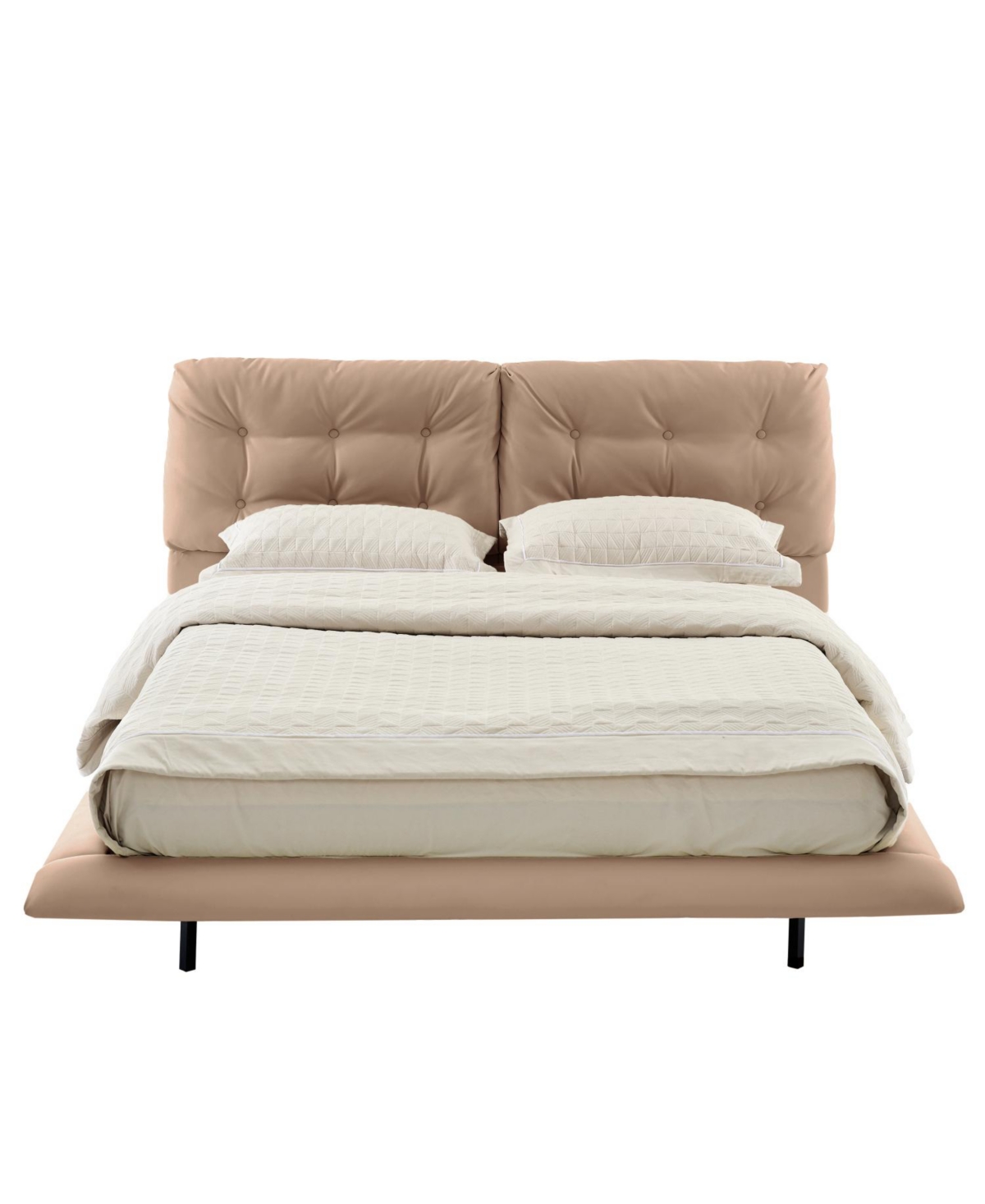 Streamdale Furniture Queen Upholstered Led Platform Bed