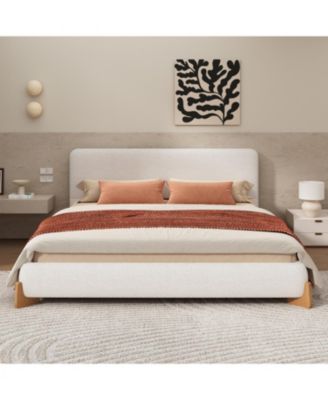 Elegant Boucle Queen Bed
