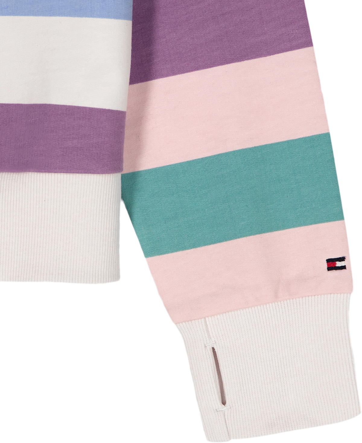Tommy Hilfiger Girls' 7-16 Multi Stripe Johnny Collar Sweater