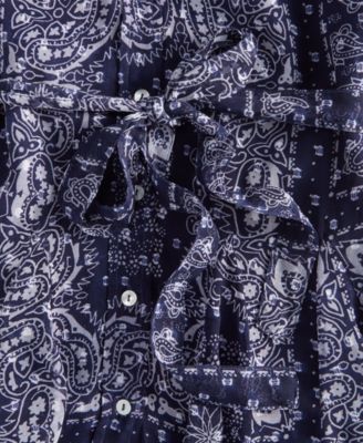 Women's Bandana-Print Tie-belt Shirtdress