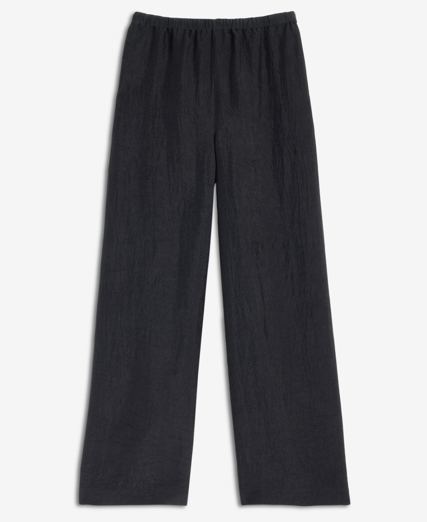 Женские брюки On 34th Crinkle Satin Wide-Leg Pull-On Pants, Regular & Short, цвет: Глубокий чёрный — фото 4