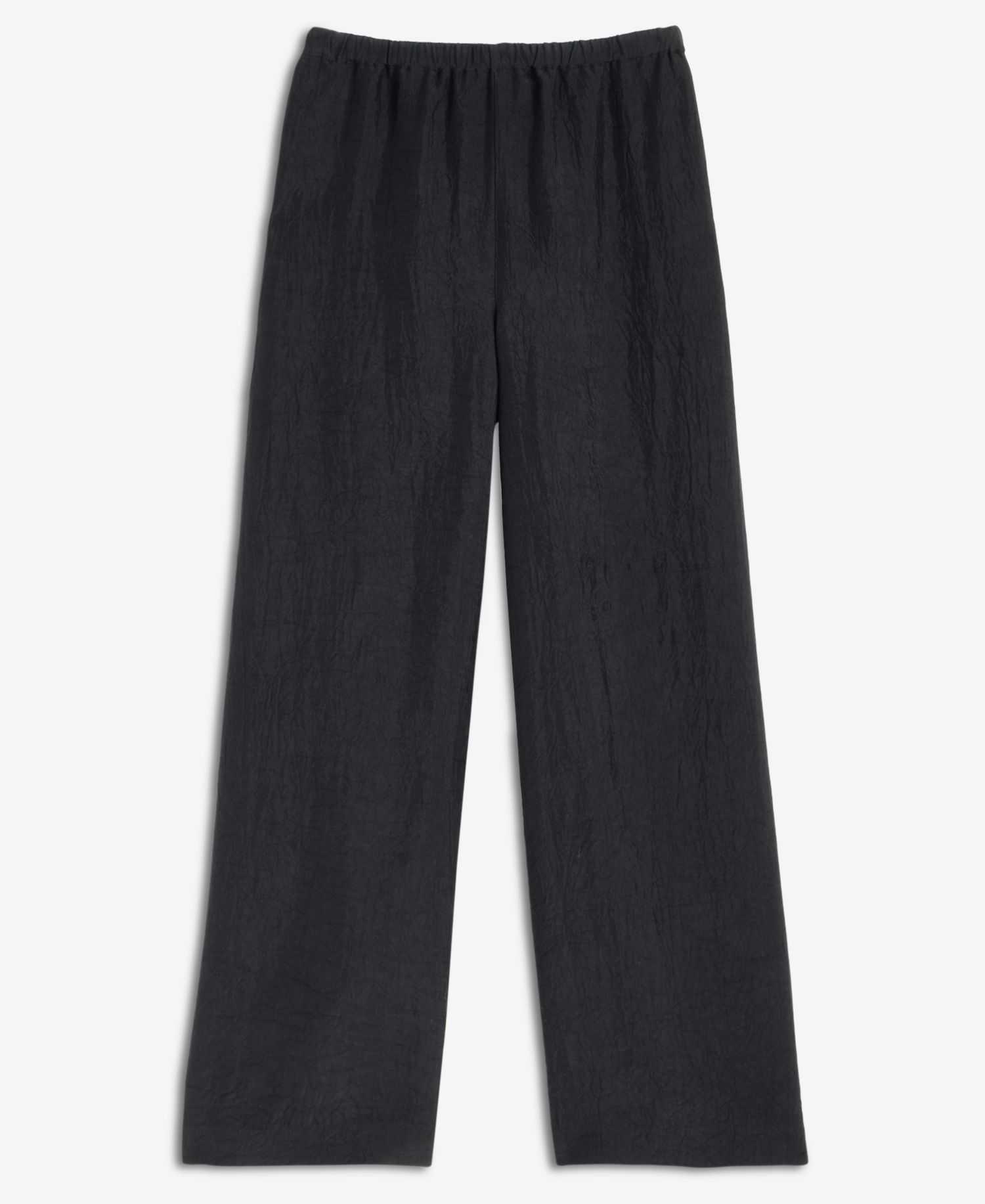 Women's Crinkle Satin Wide-Leg Pull-On Pants, Regular & Short