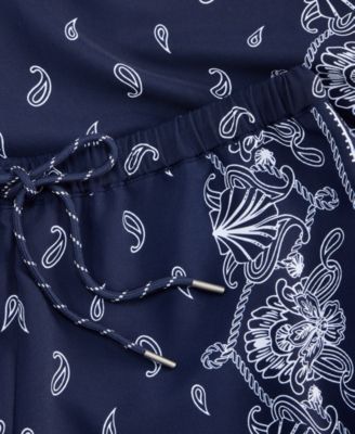 Women's Bandana-Print Wide-Leg Pull-On Pants