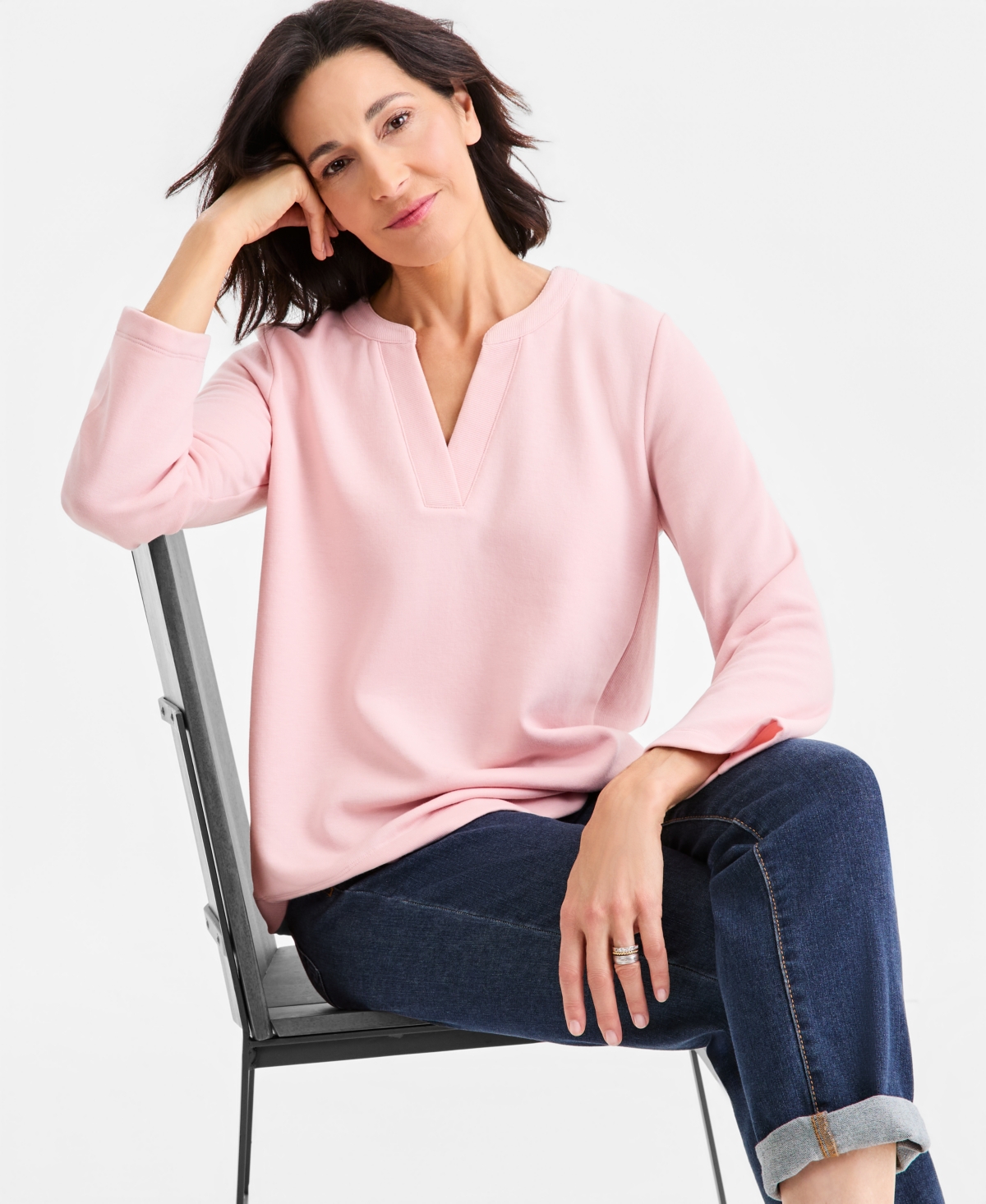 Style & Co Women's Luxsoft Fleece Sweatshirt, Macy's Exclusive