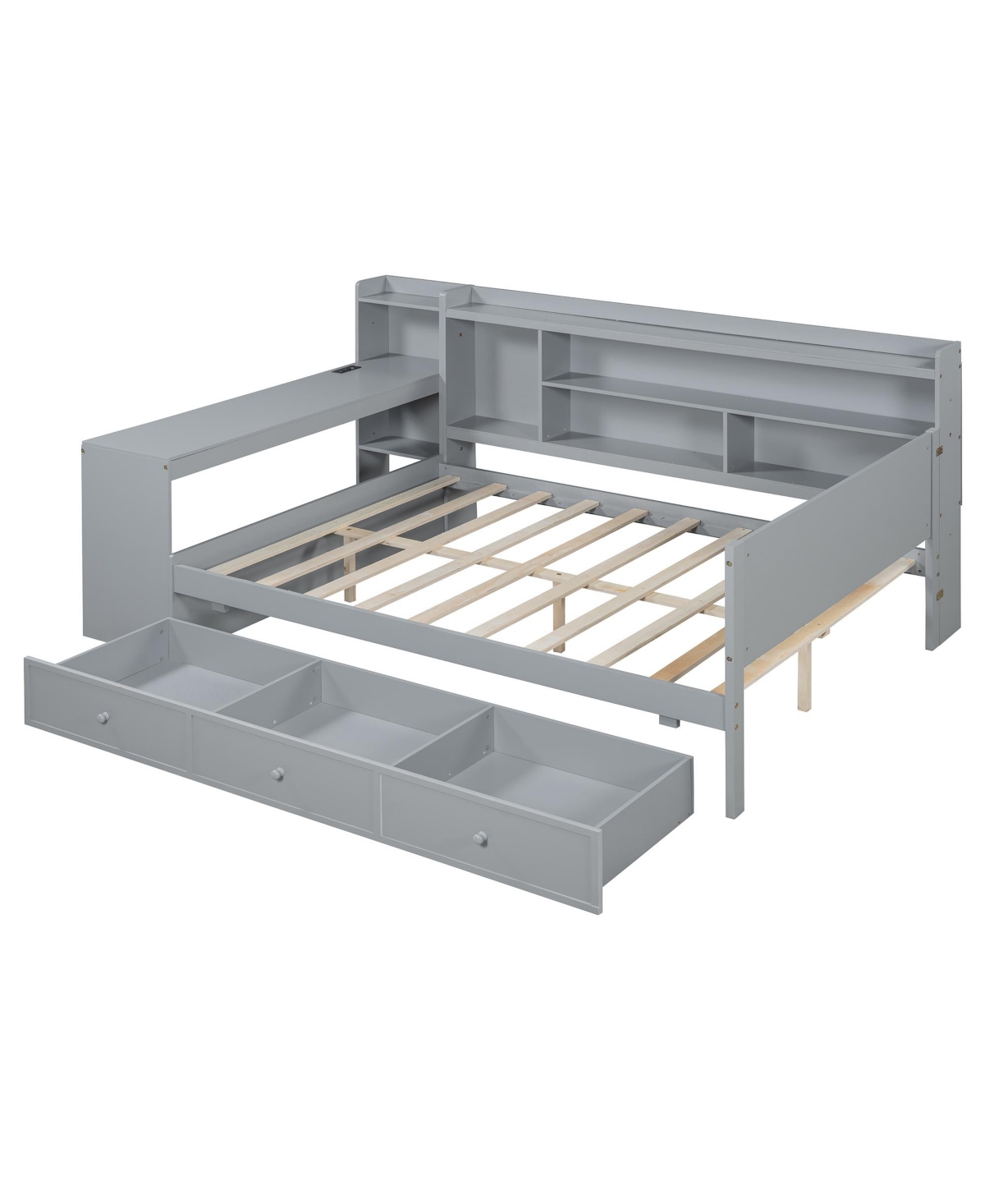 Streamdale Furniture Full Size Wooden Daybed With 3 Drawers