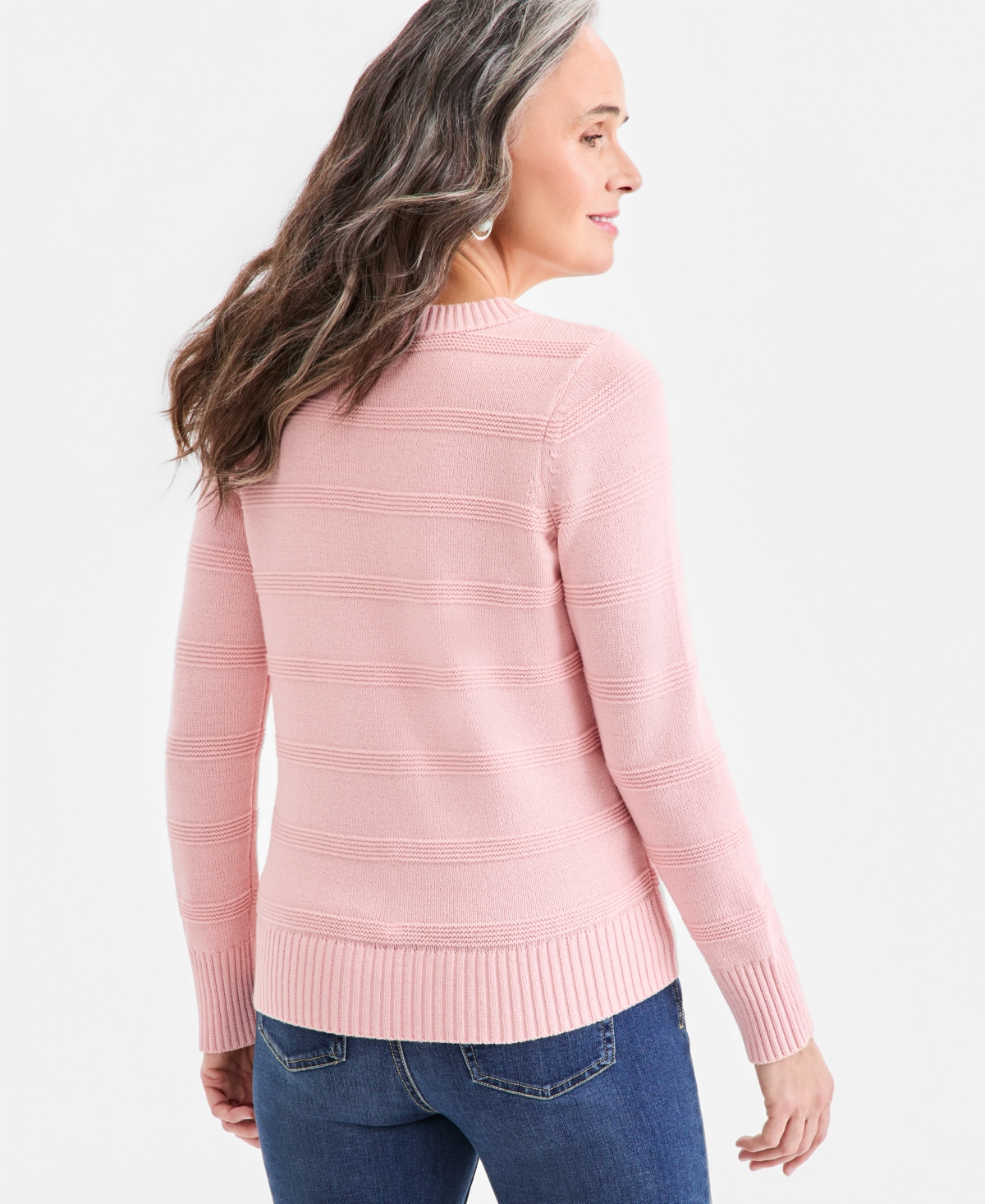 Style & Co Women's Crewneck Stitch Sweater, Macy's Exclusive