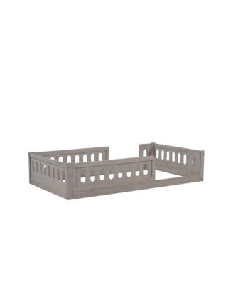 Twin Platform Bed with Guardrail (Natural)