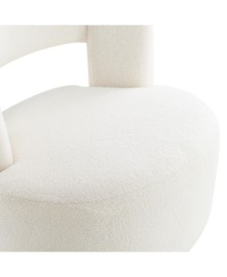  Swivelling Teddy Fabric Accent Chair, Perfect for Rooms & Waiting Areas