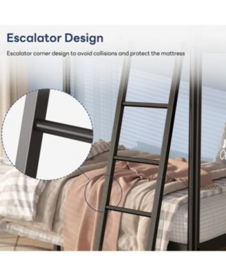 Metal Bunk Bed, Twin Over Twin Size