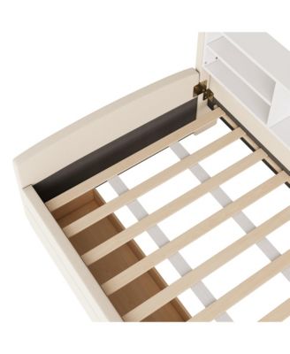 Twin size Upholstered Platform Bed with Storage and Drawers