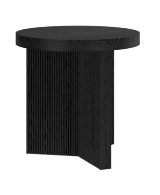 Holm 22" Wide Round Fluted Side Table