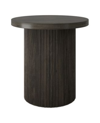 Isa 22" Wide Round Fluted Side Table