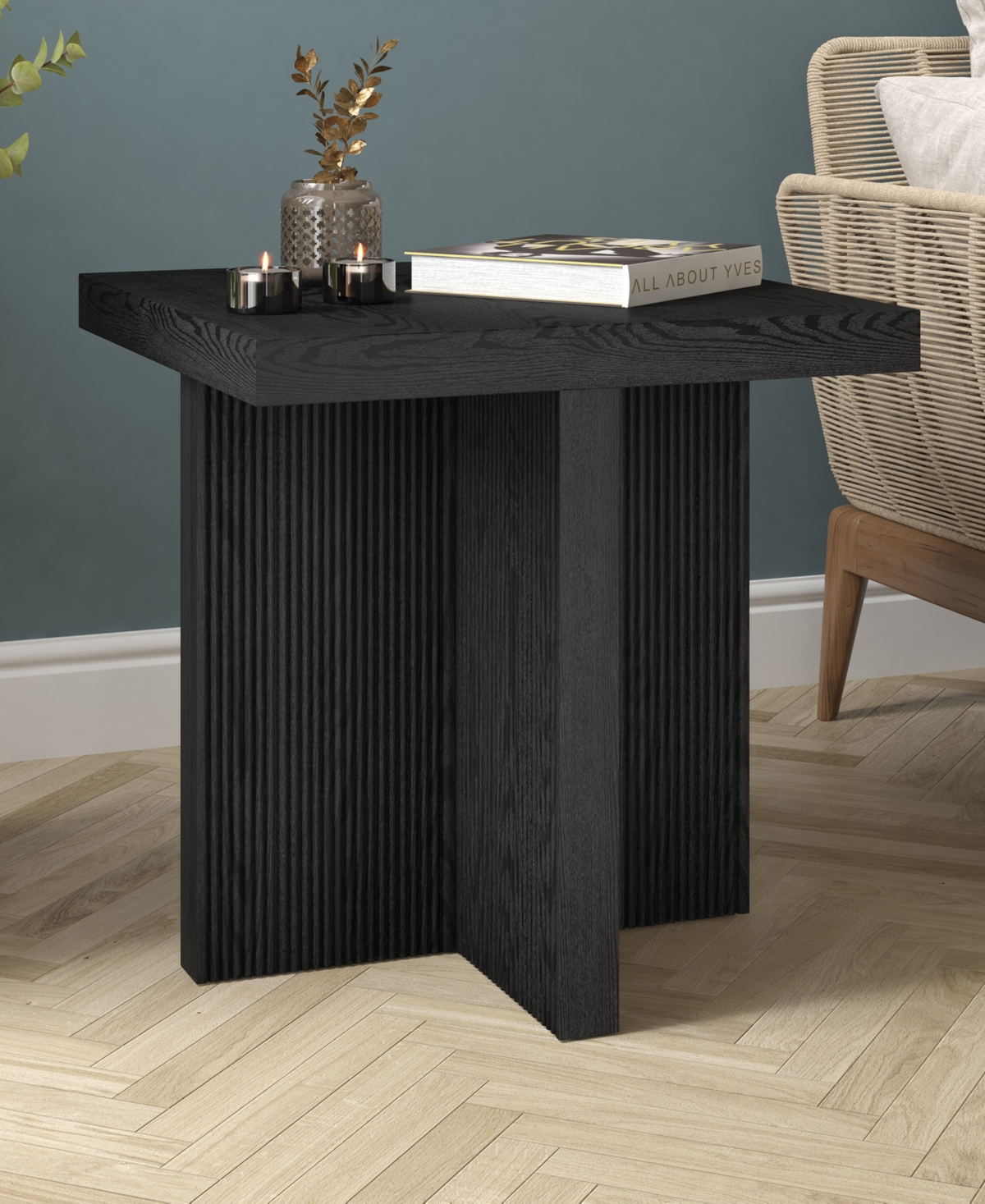 Hudson & Canal Boden 22" Wide Square Side Table