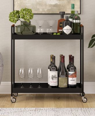 Riyo 33" Wide Rectangular Bar Cart