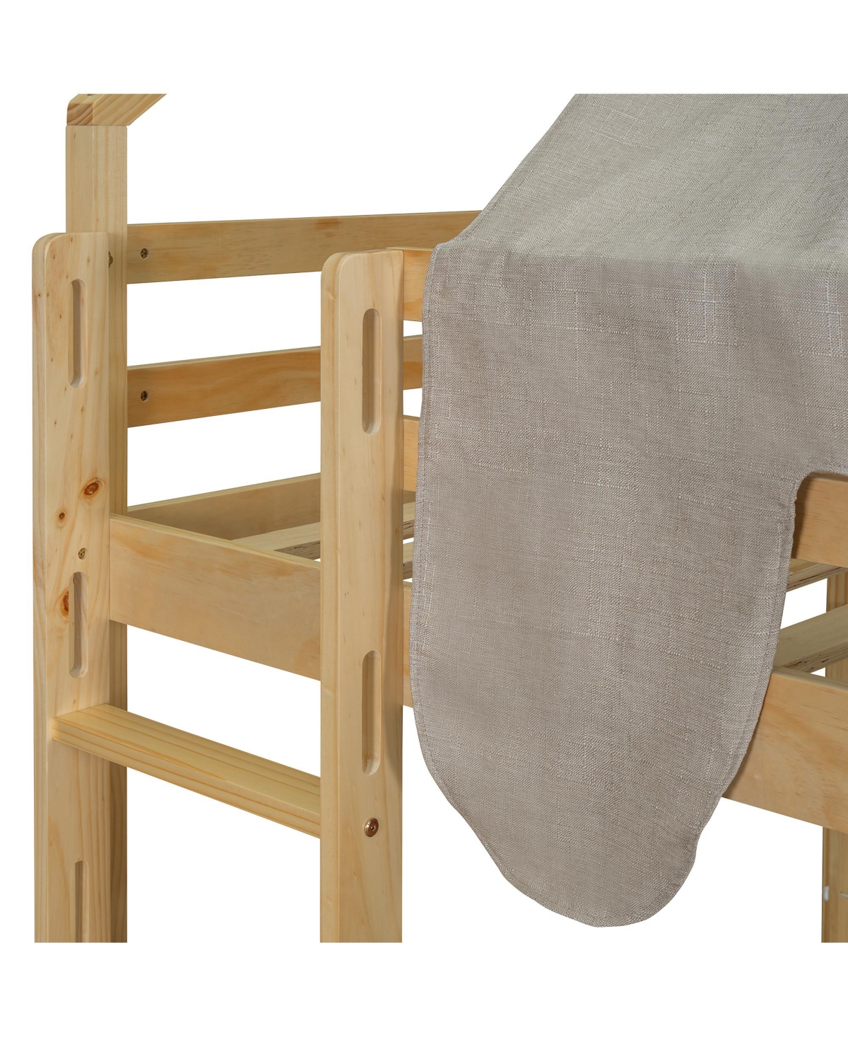 Streamdale Furniture Wooden Loft Bed House-shaped Frame with a Tent