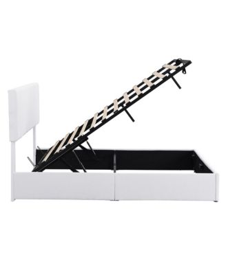 Upholstered Platform bed with a Hydraulic Storage System