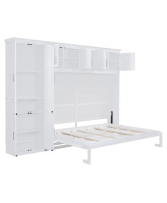  Queen Size Murphy Bed Wall Bed with Cabinets