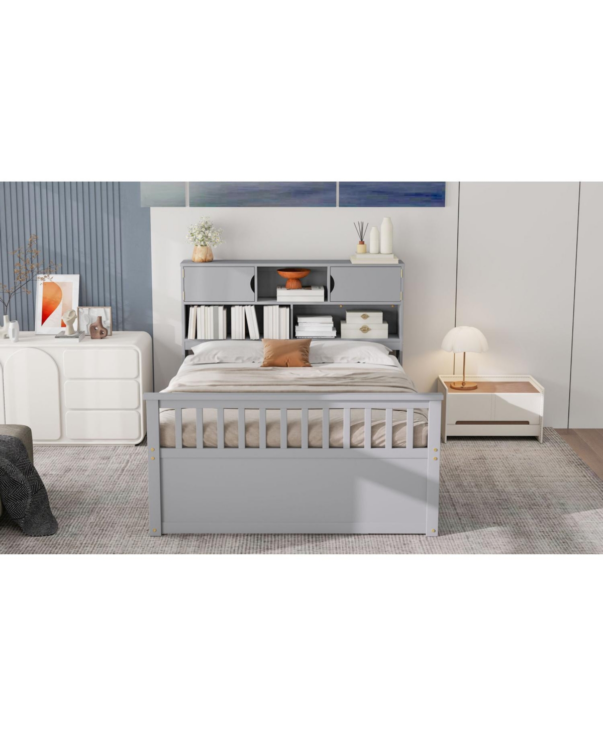 Streamdale Furniture Captain Platform Bed Frame w/ Storage & Drawers
