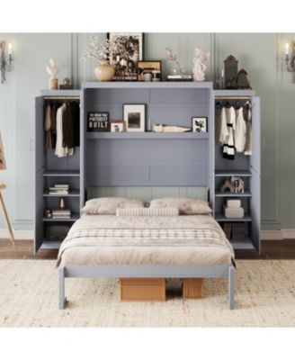 Murphy Bed with Wardrobes & Shelves