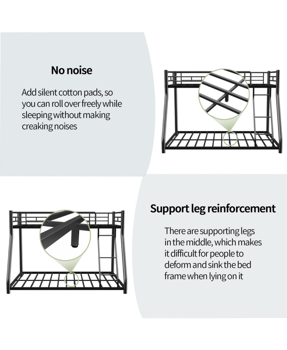 Streamdale Furniture Twin Over Full Metal Bunk Bed
